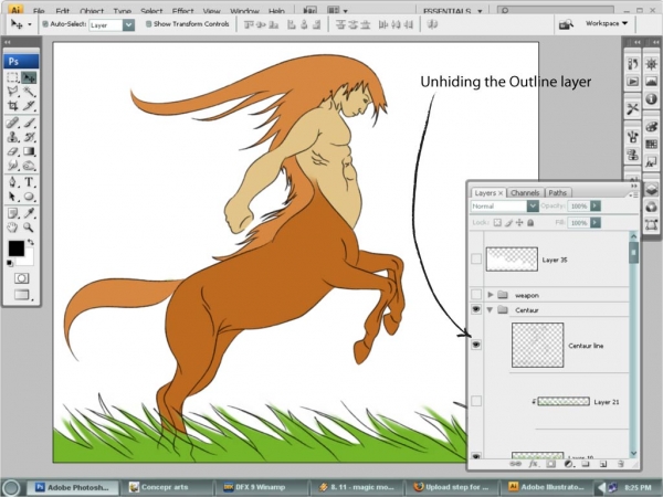 Creation of ____CENTAUR____: Step 4